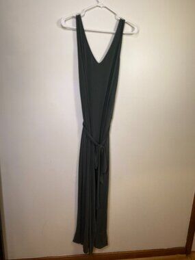 Gap Olive Green Sleeveless V-Neck Wide Leg Romper